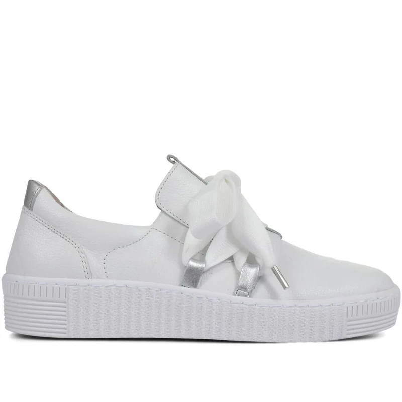 Waltz Gabor Lace-Up Trainers - GAB33506 / 319 497 - White-Silver