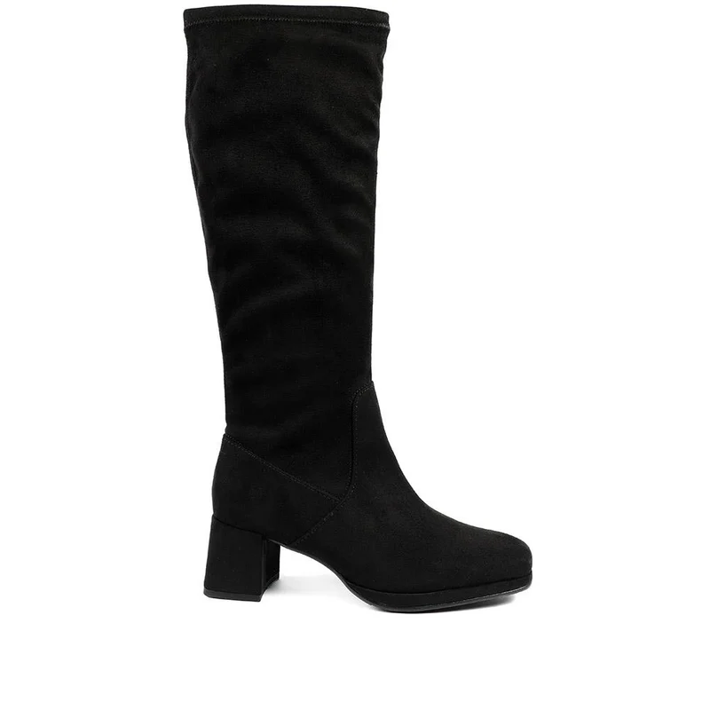 Gabor Cushioned Block Heel Zip Fasten Long Boots - GAB42531 / 328 950 - Black