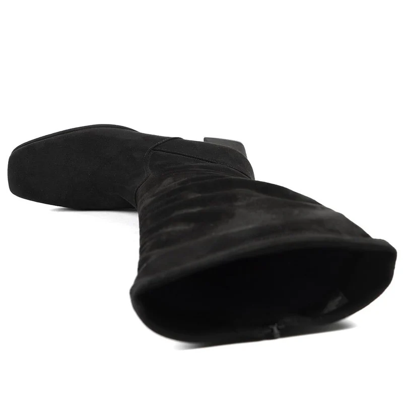 Gabor Cushioned Block Heel Zip Fasten Long Boots - GAB42531 / 328 950 - Black