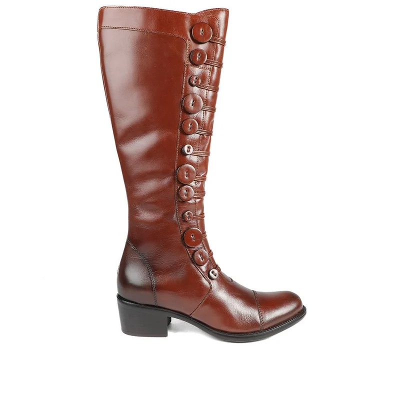 Andreea Leather Long Boots - ANDREEA / 326 745