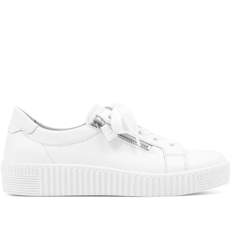 Wisdom Dual Zip Flatform Trainers - GAB31501 / 317 499 - White