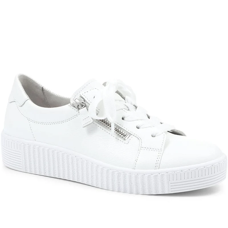 Wisdom Dual Zip Flatform Trainers - GAB31501 / 317 499 - White
