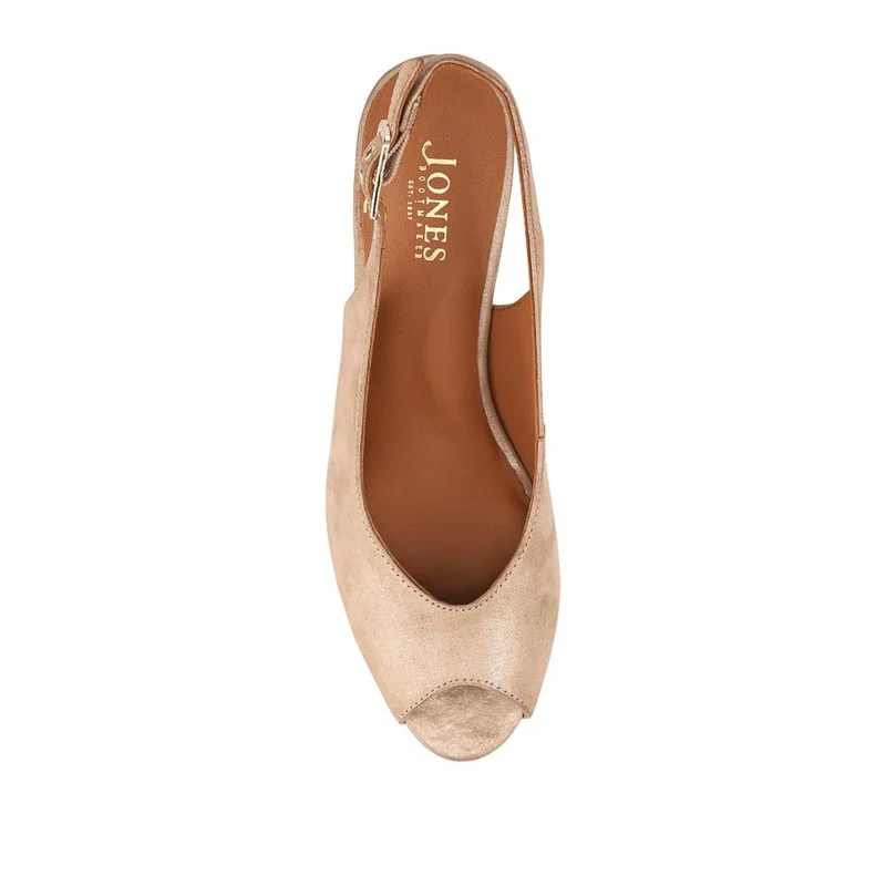 Xiomara Leather Slingback Court Shoes - XIOMARA / 327 552 - Gold Leather