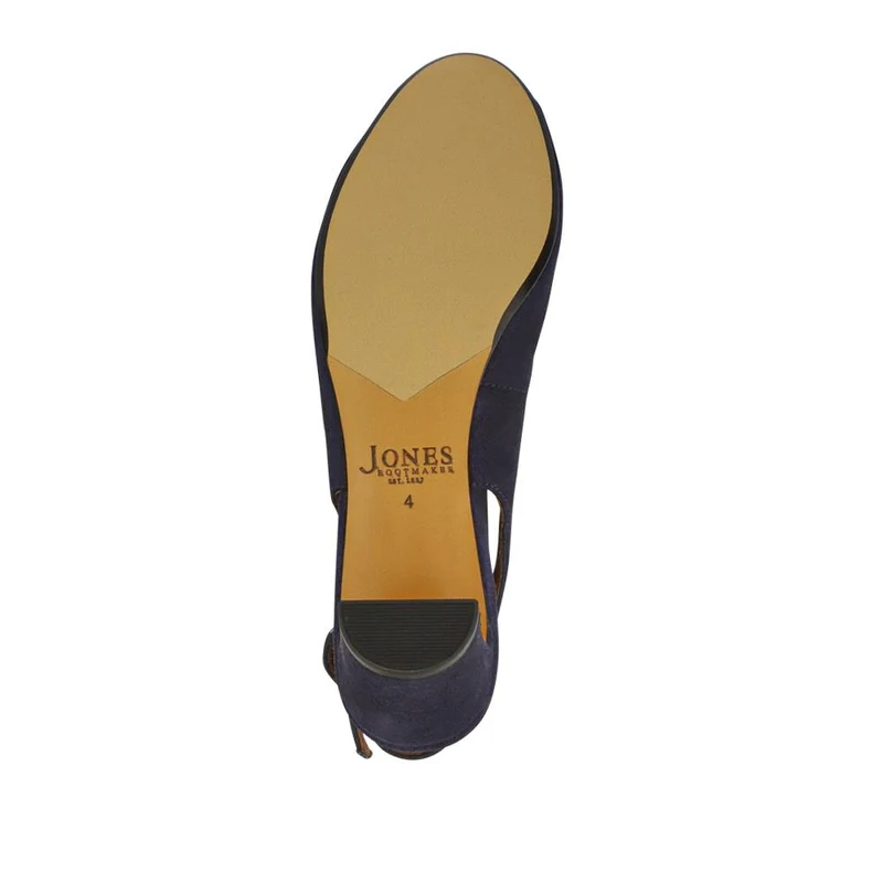 Xiomara Leather Slingback Court Shoes - XIOMARA / 327 552 - Navy Suede