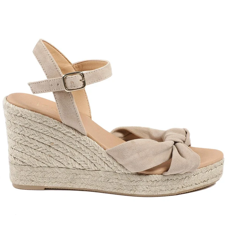 Roxie Buckled Leather Espadrilles - ROXIE / 329 083 - Sand