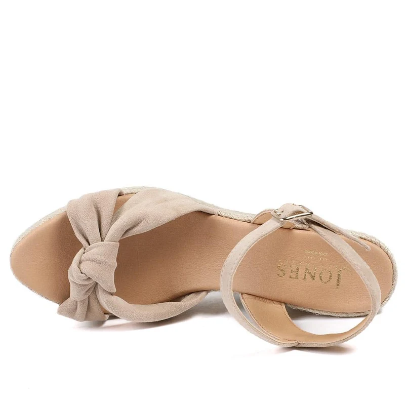 Roxie Buckled Leather Espadrilles - ROXIE / 329 083 - Sand