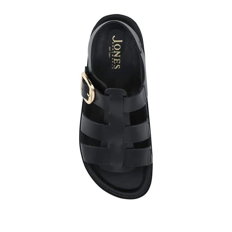 Isha Leather Buckled Fisherman Sandals - ISHA / 329 117 - Black