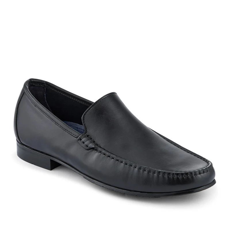 Quint Casual Leather Slip-On Loafers - QUINT / 328 633 - Black