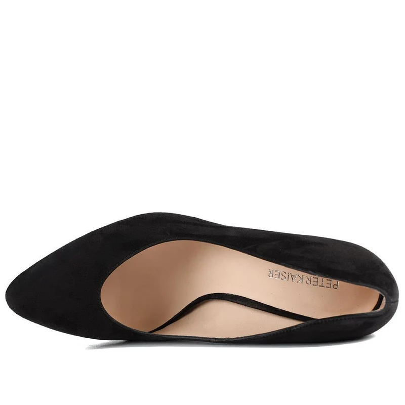 Peter Kaiser Leather Stiletto Heel Court Shoes - CAPRI42507 / 328 412 - Black Suede