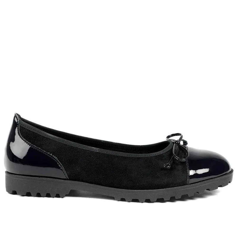Gabor Leather Bow Detailed Ballet Flats - GAB42541 / 328 947