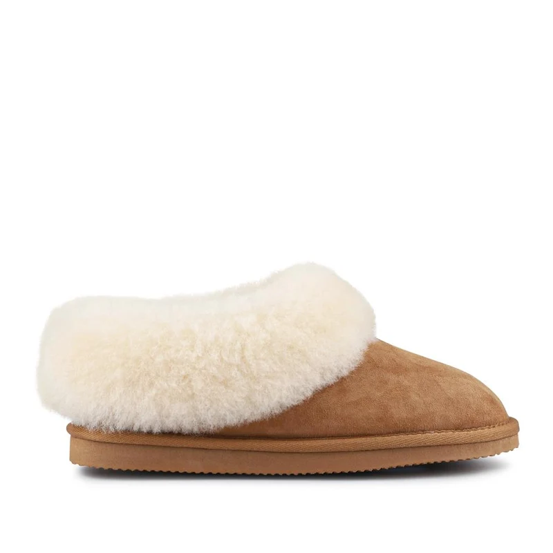 Froda Sheepskin-Lined Slippers - FRODA / 328 492 - Chestnut