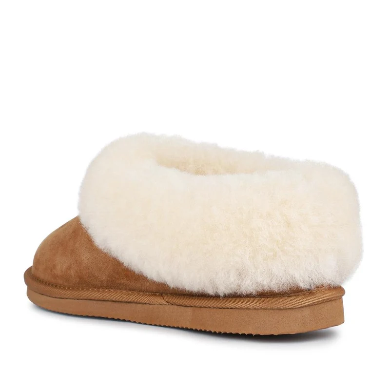Froda Sheepskin-Lined Slippers - FRODA / 328 492 - Chestnut