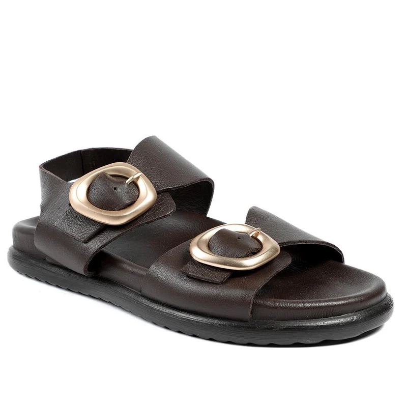 Juneau Buckled Sandals - JUNEAU / 327 358 - Chocolate