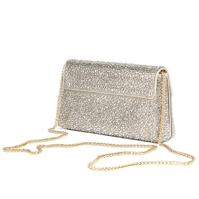 Vertigo Touch Fasten Embellished Clutch Bag - VERTIGO / 328 606 - Gold Sparkle