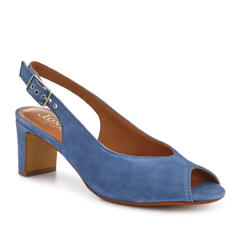 Xiomara Leather Slingback Court Shoes - XIOMARA / 327 552 - Powder Blue