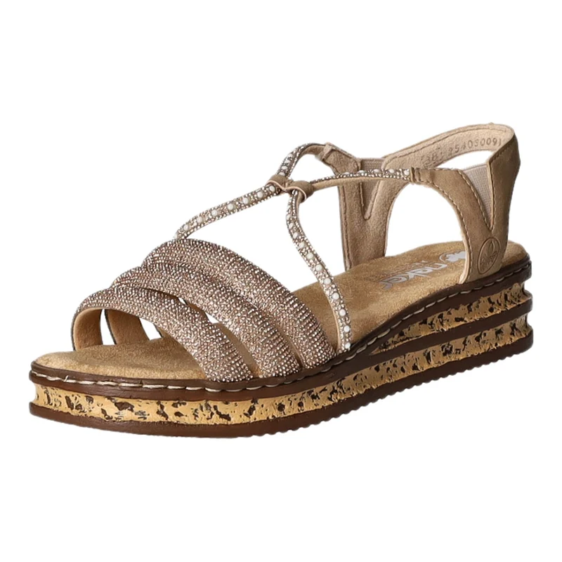 Rieker Keil Sandalette ab 30mm Sohlenhöhe