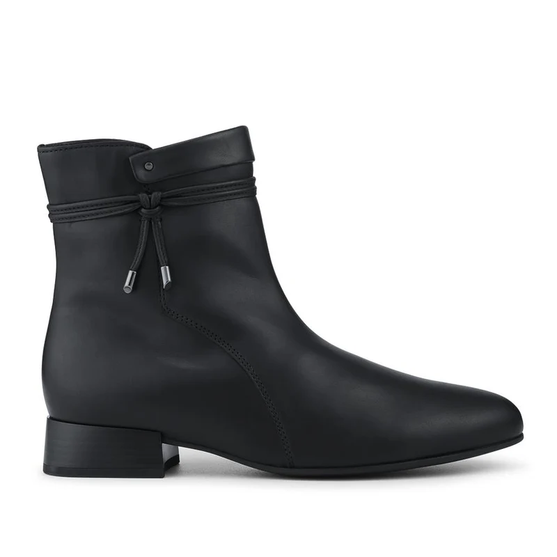 Gabor Leather Block Heel Ankle Boots - GAB42536 / 328 954 - Black