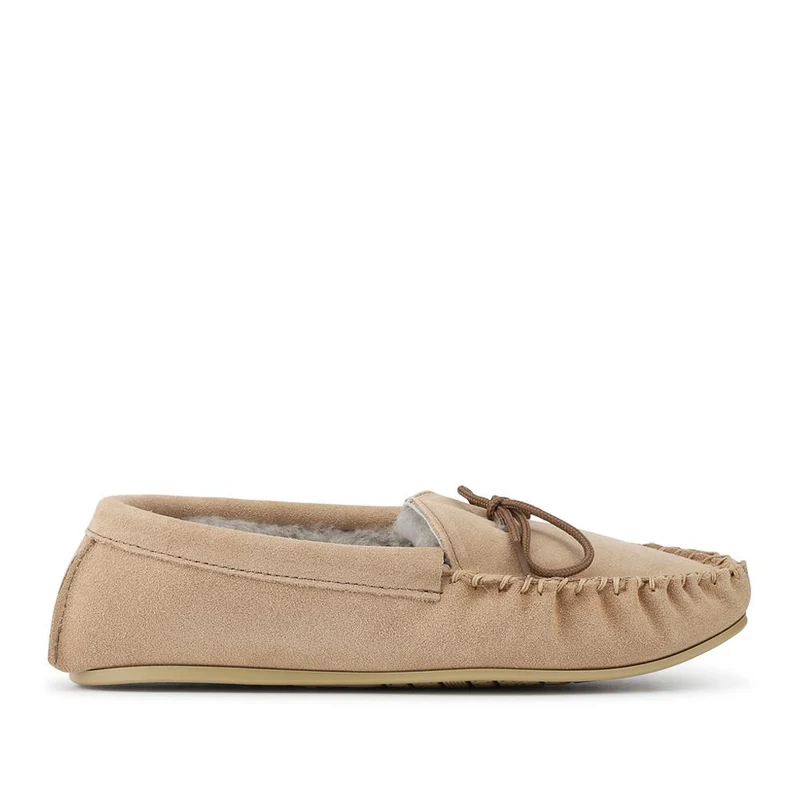 Drapers Ruby Sheepskin Moccasins - DRAPR42509 / 328 466 - Beige Suede