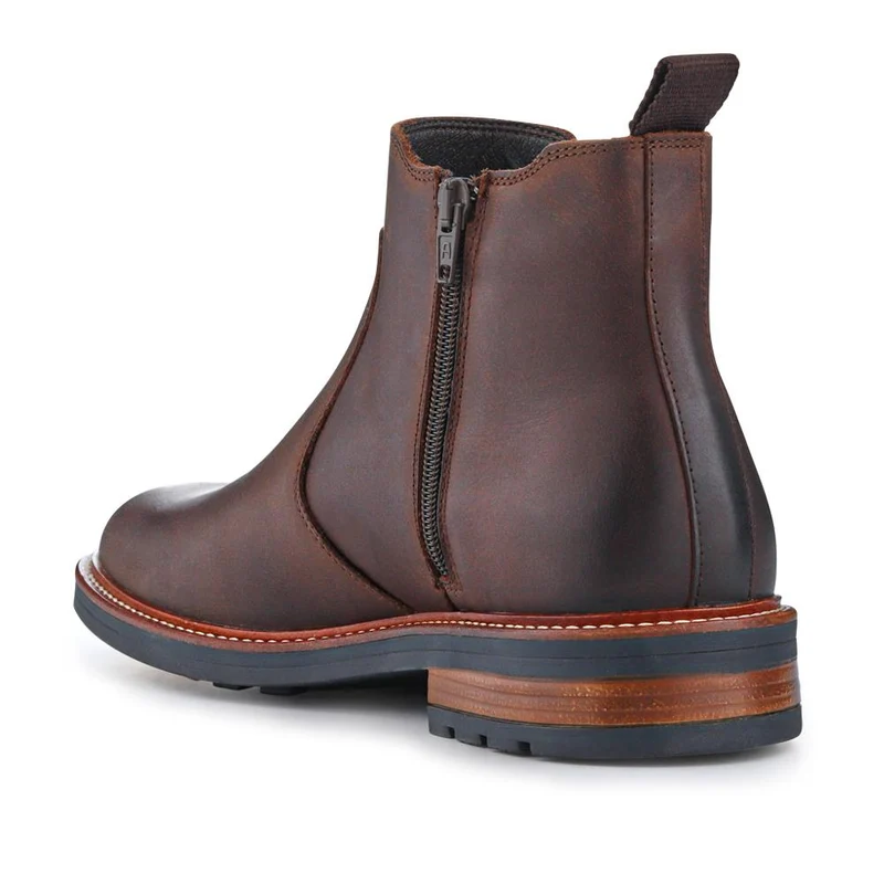 Feltham Heeled Leather Chelsea Boots - FELTHAM / 328 081 - Brown