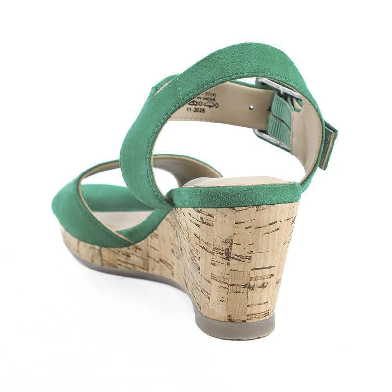 Grazina Leather Wedges - GRAZINA / 325 045 - Green