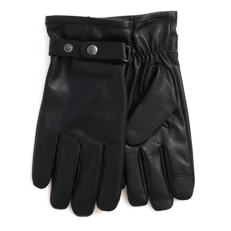 Mens Adjustable Leather Gloves - VANCE / 324 773