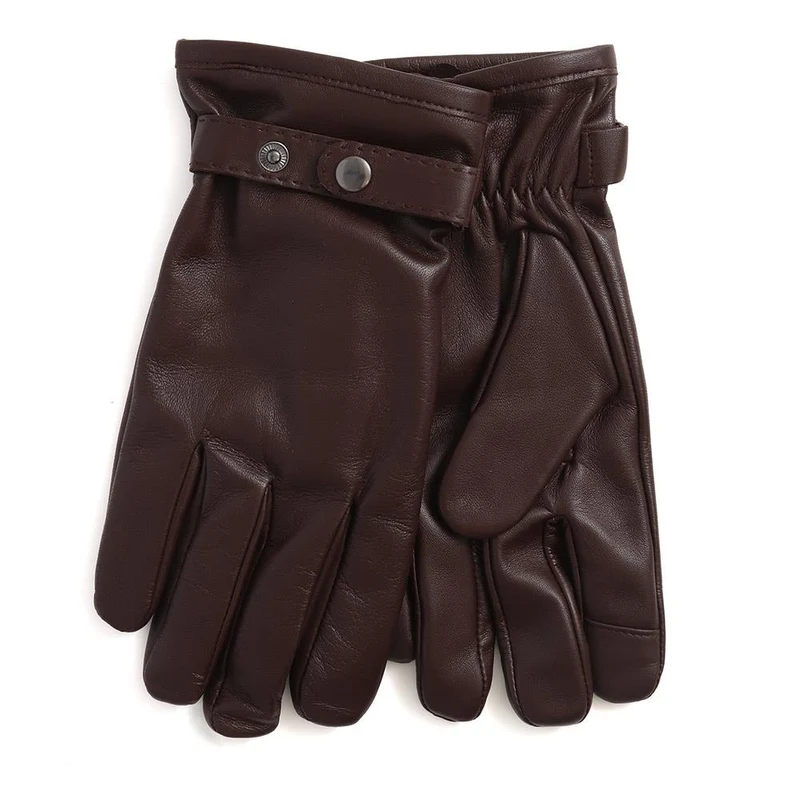 Mens Adjustable Leather Gloves - VANCE / 324 773