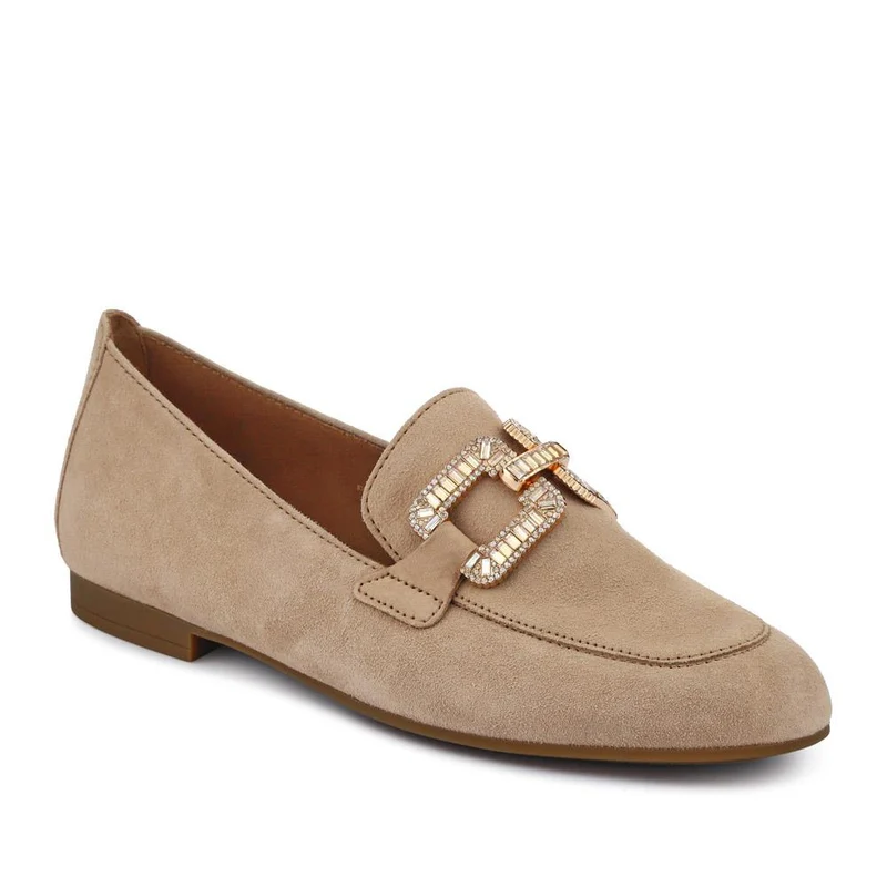 Jackie All-Leather Slip-On Moccasins - GAB41500 / 326 976 - Caramel
