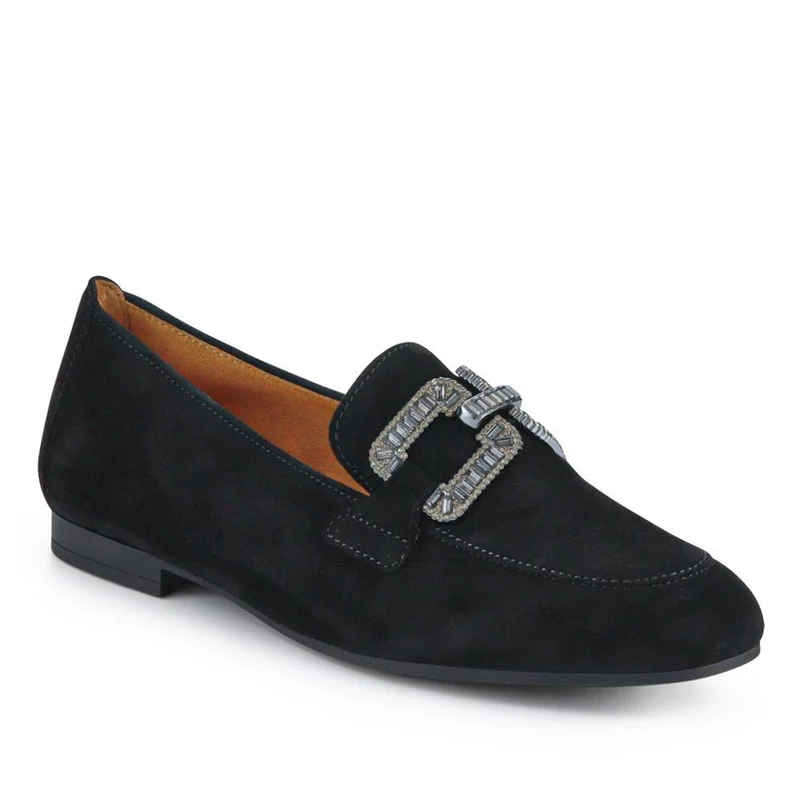 Jackie All-Leather Slip-On Moccasins - GAB41500 / 326 976 - Black