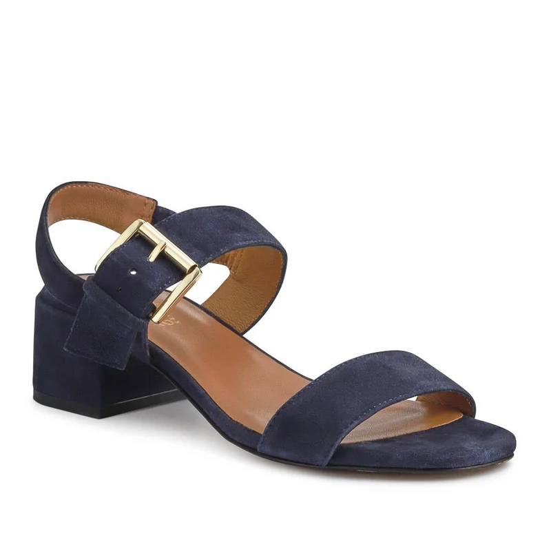 Kassidy2 Smart Block-Heel Sandals - KASSIDY2 / 327 390 - Navy Suede