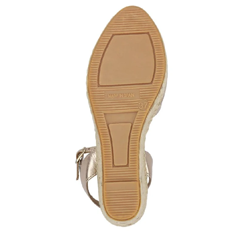 Marchesa Leather Wedge-Heeled Sandals - MARCHESA / 327 169 - Gold Leather