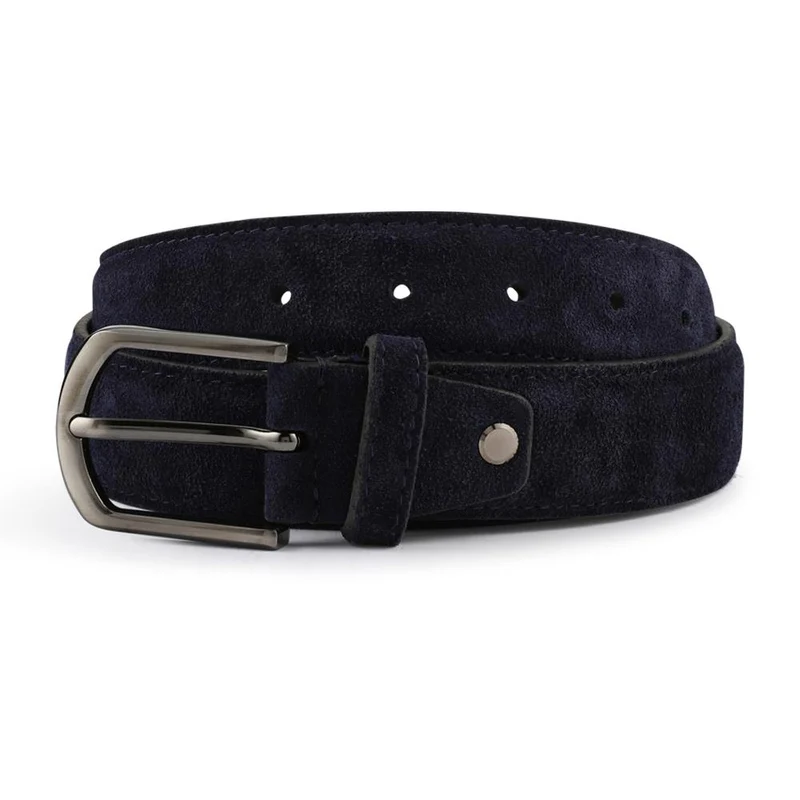 Unison Leather Belt - UNISON / 327 155 - Navy Suede