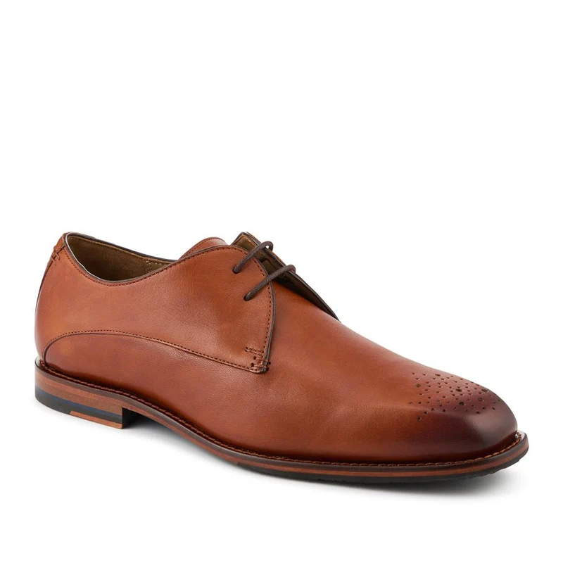 Oliver Sweeney Joel Antiqued Leather Derby Shoes - OLIVR42500 / 328 550 - Tan
