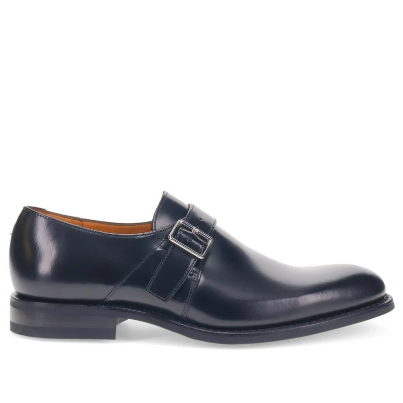 Loake Wide Fit Smart Leather Buckled Shoes - LOA39502 / 326 578 - Black