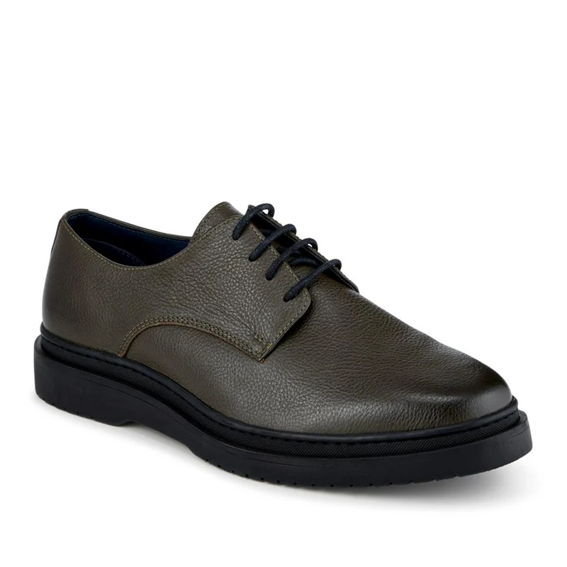 Jameson All-Leather Smart Lace Up Shoes - JAMESON / 328 304 - Khaki Grain