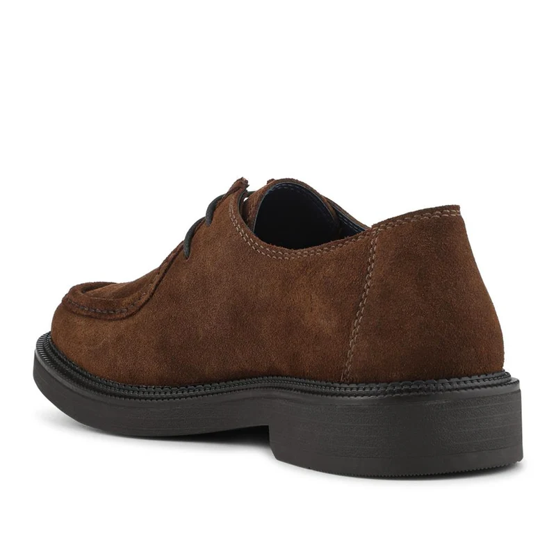 Karson Stitched Upper Smart Leather Shoes - KARSON / 328 311 - Brown Suede