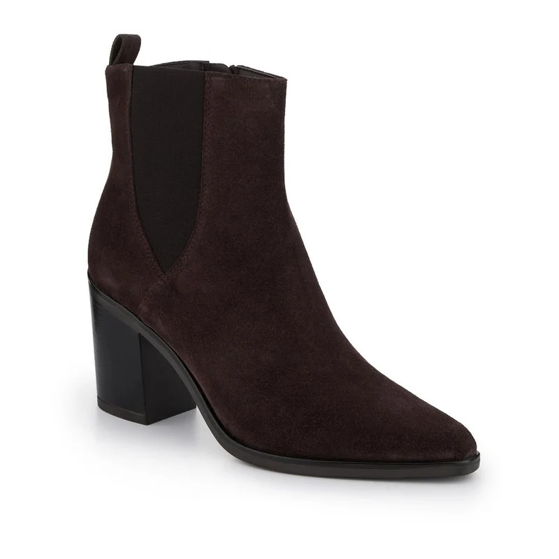 Kalamata Heeled Ankle Boots - KALAMATA / 325 867 - Chocolate Suede