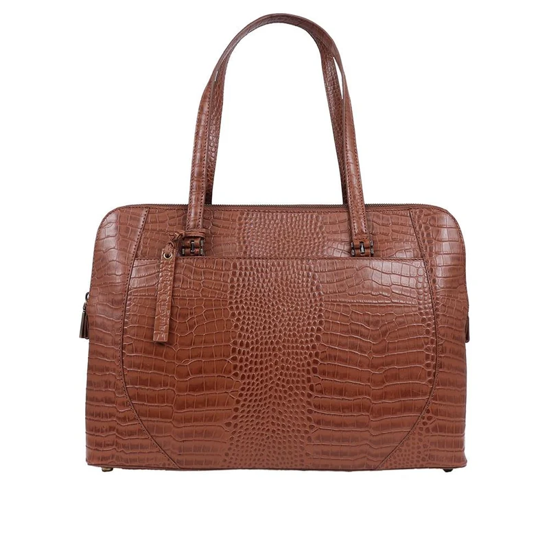 Wynter Croc Leather Shoulder Bag - WYNTER / 324 554