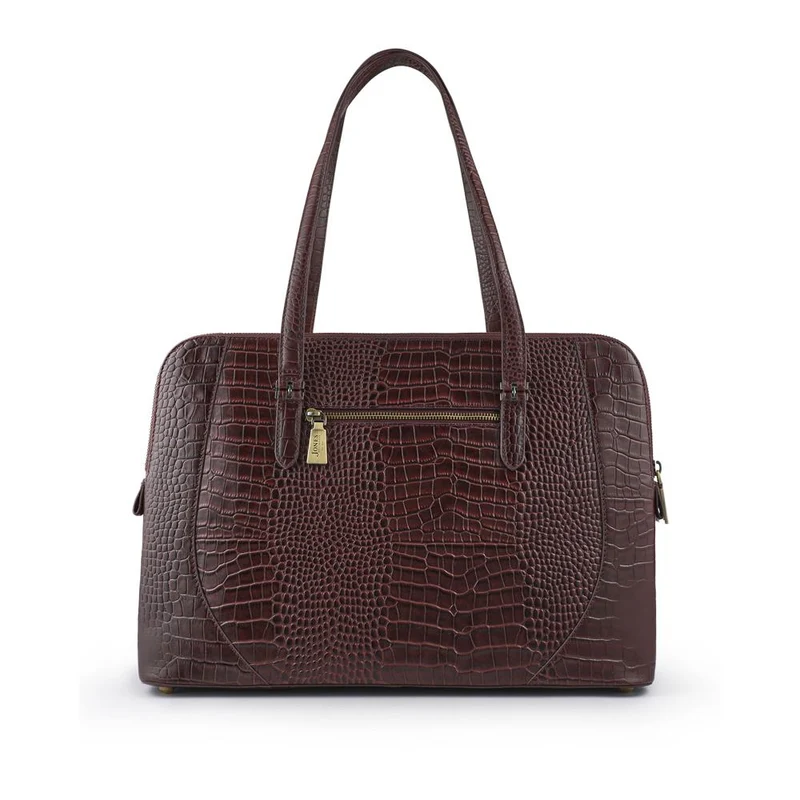 Wynter Croc Leather Shoulder Bag - WYNTER / 324 554