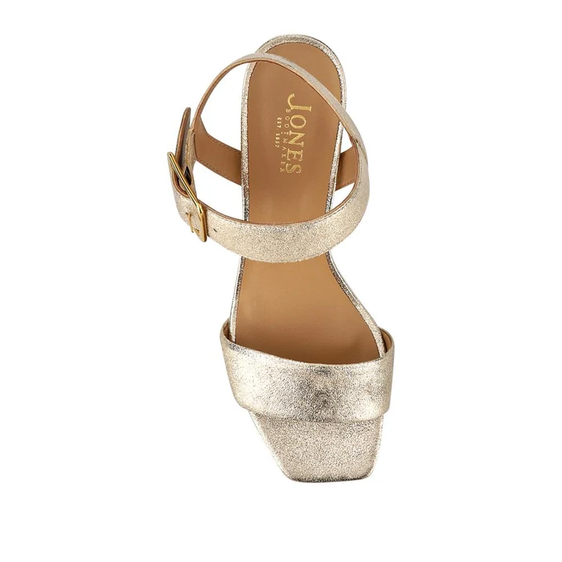 Ginah Smart Leather Heeled Shoes - GINAH / 327 787 - Gold Shimmer