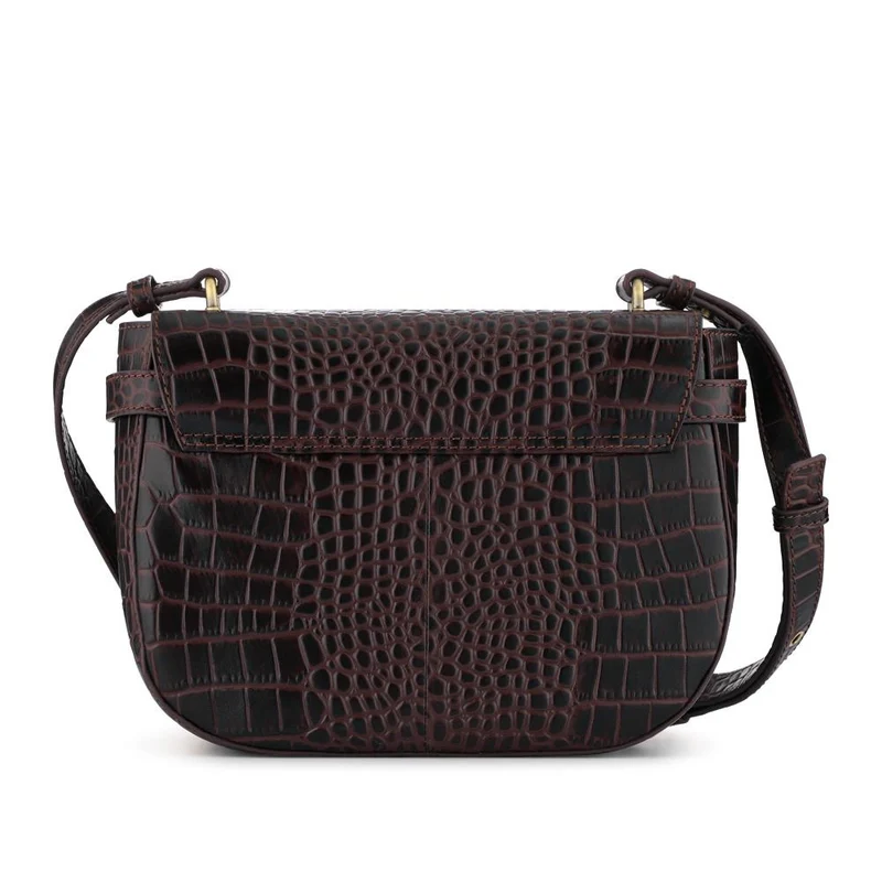 Vesper1 Leather Handbag - VESPER1 / 328 016 - Chocolate Croc