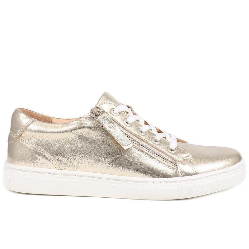 Padova2 Leather Lace-Up Trainers - PADOVA2 / 324 917 - Gold