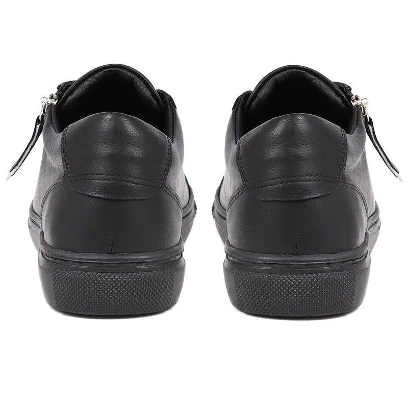 Padova2 Leather Lace-Up Trainers - PADOVA2 / 324 917 - Black-Black