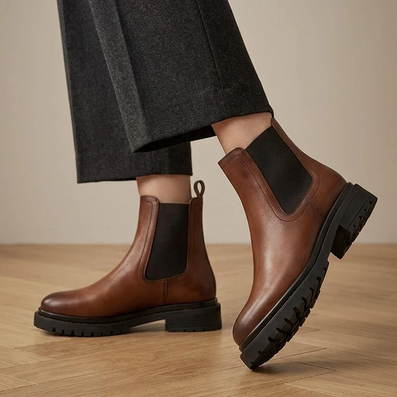 Kefalonia Leather Chelsea Boots - KEFALONIA / 326 141 - Brown