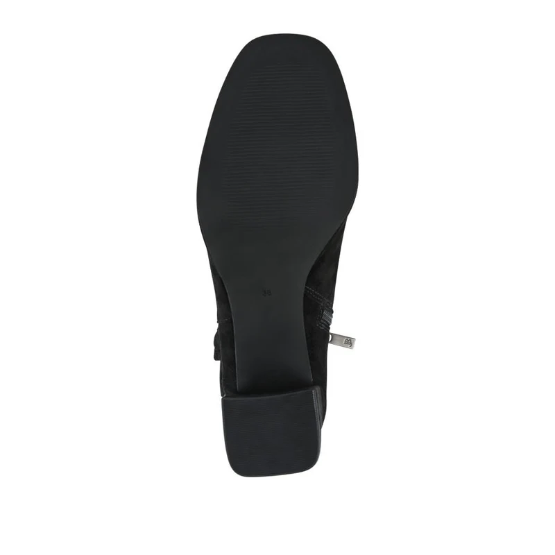 Lauralie Block-Heeled Leather Boots - LAURALIE / 328 023 - Black Suede