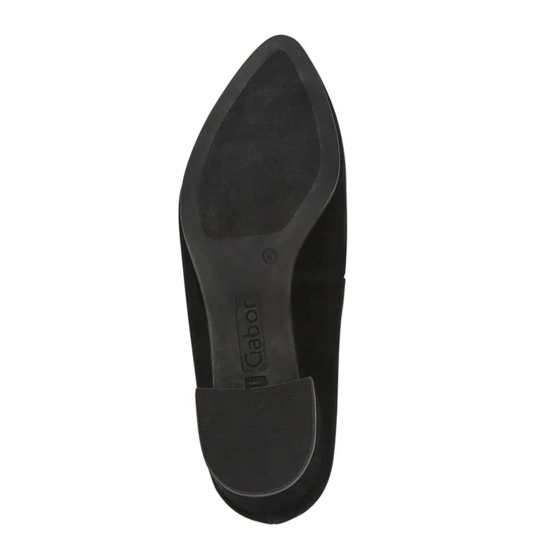 Dixie Gabor Block Heeled Leather Court Shoes - GAB41512 / 327 007 - Black