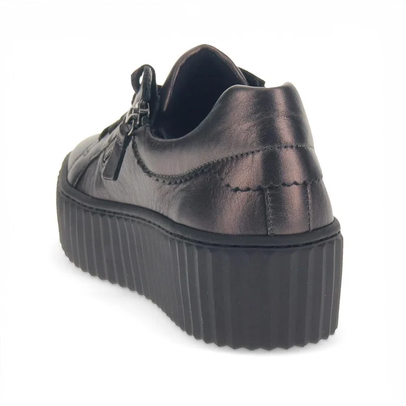 Dolly Leather Platform Trainers - GAB35502 / 321 585 - Pewter