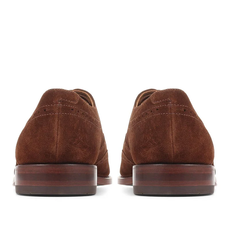 Texas Goodyear Welted Leather Brogues - LOA35501 / 321 887 - Brown Suede