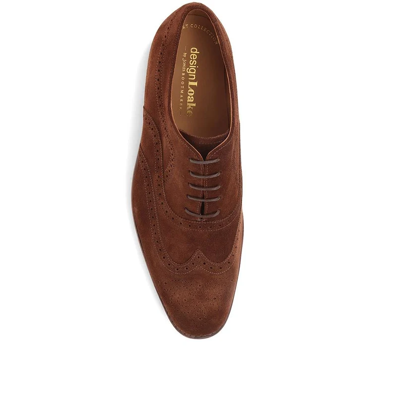 Texas Goodyear Welted Leather Brogues - LOA35501 / 321 887 - Brown Suede