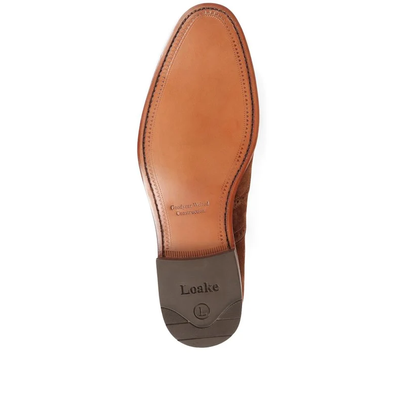 Texas Goodyear Welted Leather Brogues - LOA35501 / 321 887 - Brown Suede