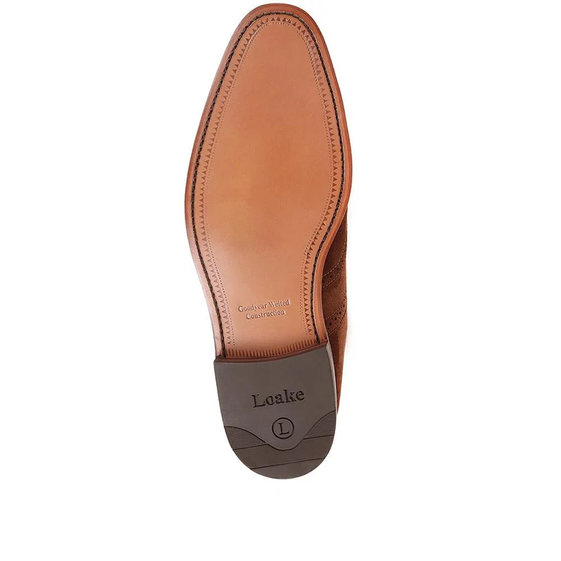 Texas Goodyear Welted Leather Brogues - LOA35501 / 321 887 - Brown Suede